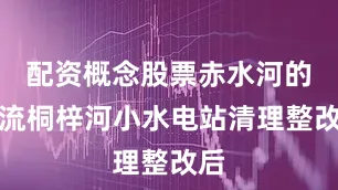 配资概念股票赤水河的支流桐梓河小水电站清理整改后